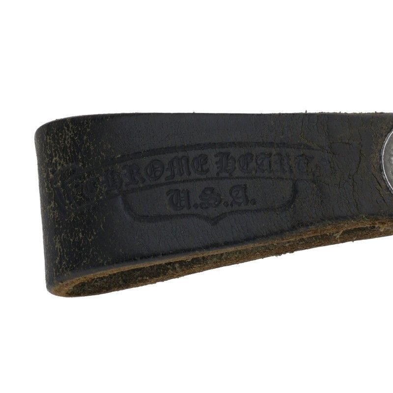 クロムハーツ BELT LOOP クロスボールボタンレザーベルトループ メンズ