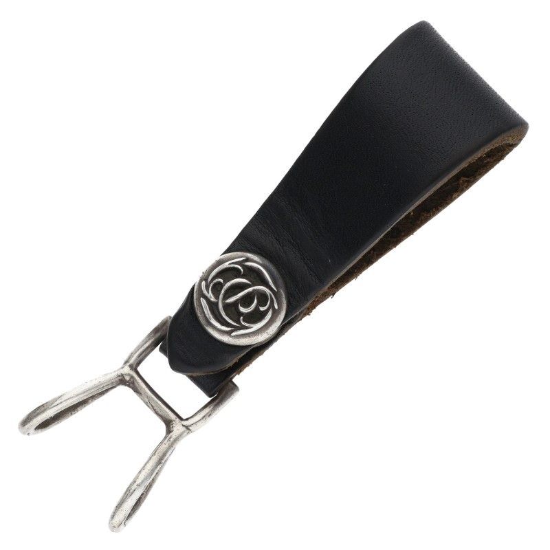 クロムハーツ BELT LOOP フローラルボールボタンレザーベルトループ