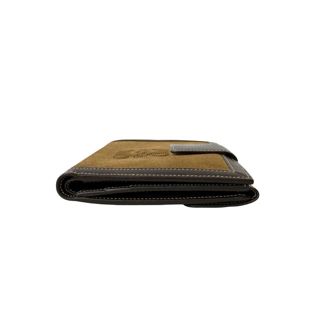 ほぼ未使用 箱 袋付 LOEWE ロエベ アナグラム 型押し ロゴ スウェード