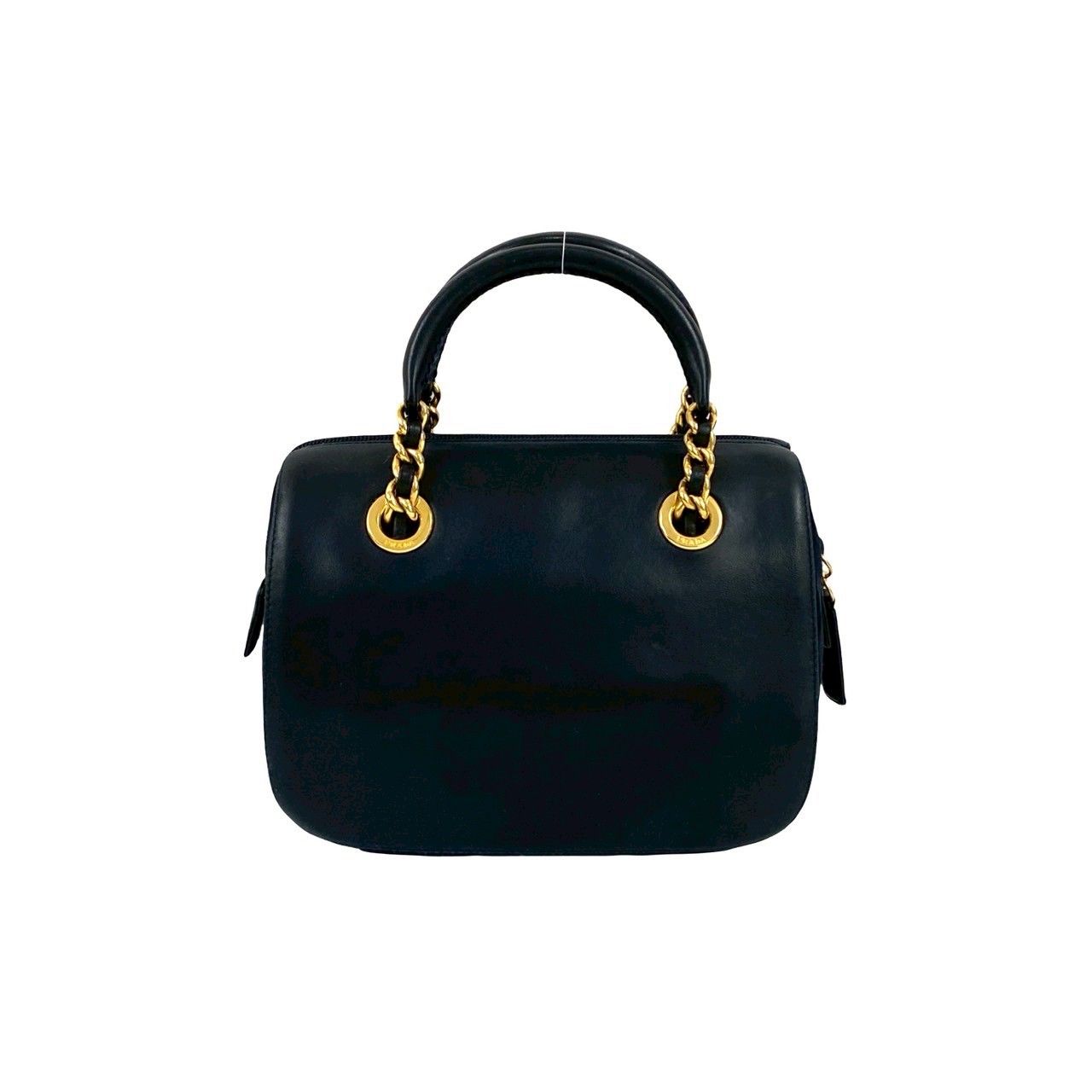 極 美品 希少品 PRADA プラダ ロゴ 刻印 レザー 本革 ナイロン