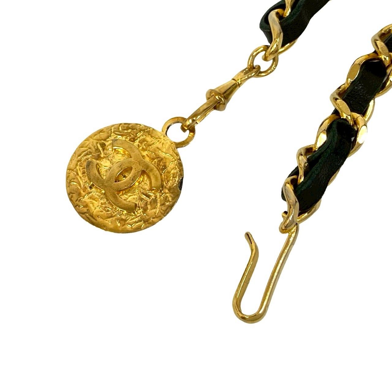 極 美品 CHANEL シャネル ヴィンテージ ココマーク モチーフ GP レザー