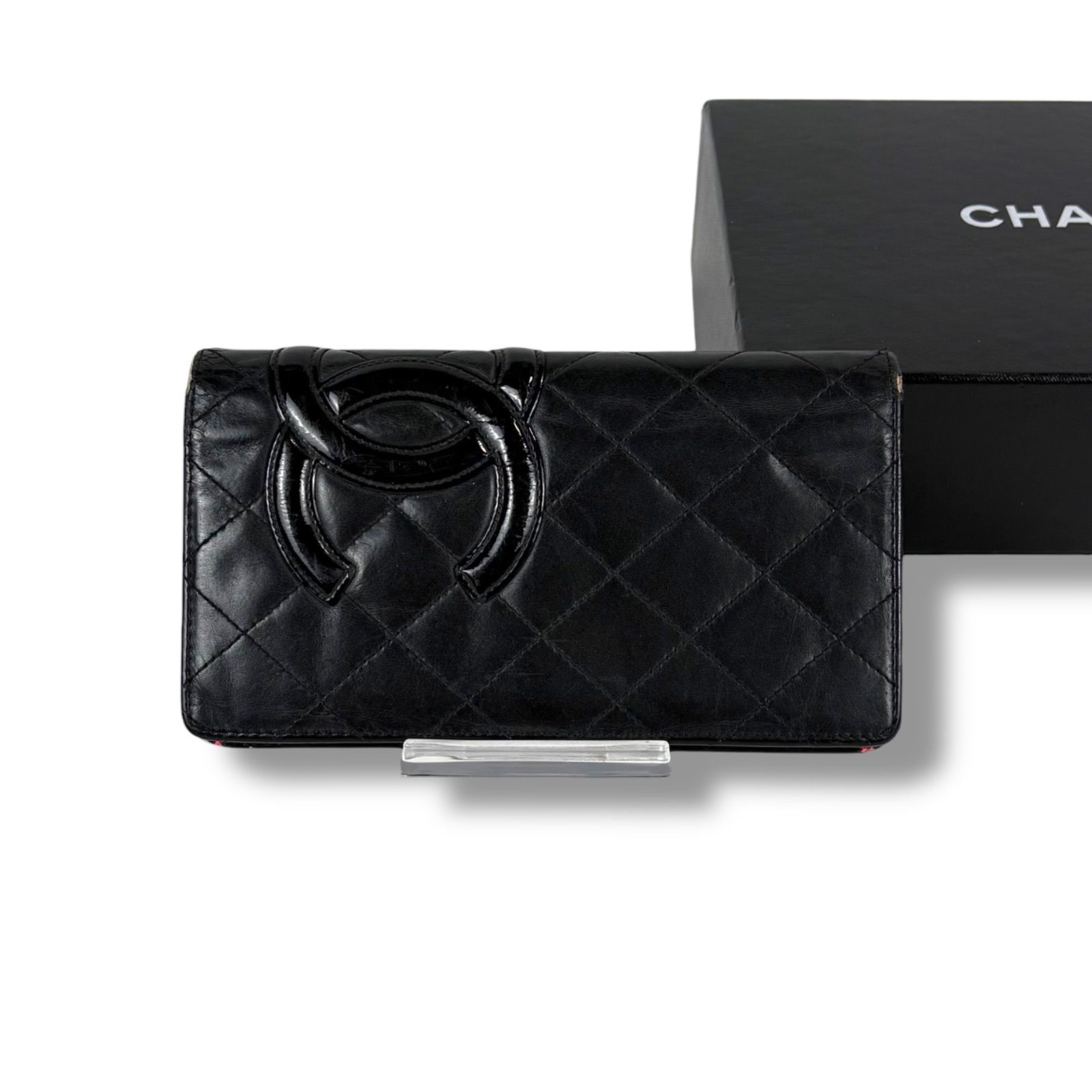 シャネル CHANEL カンボンライン ロングウォレット 二つ折り 長財布
