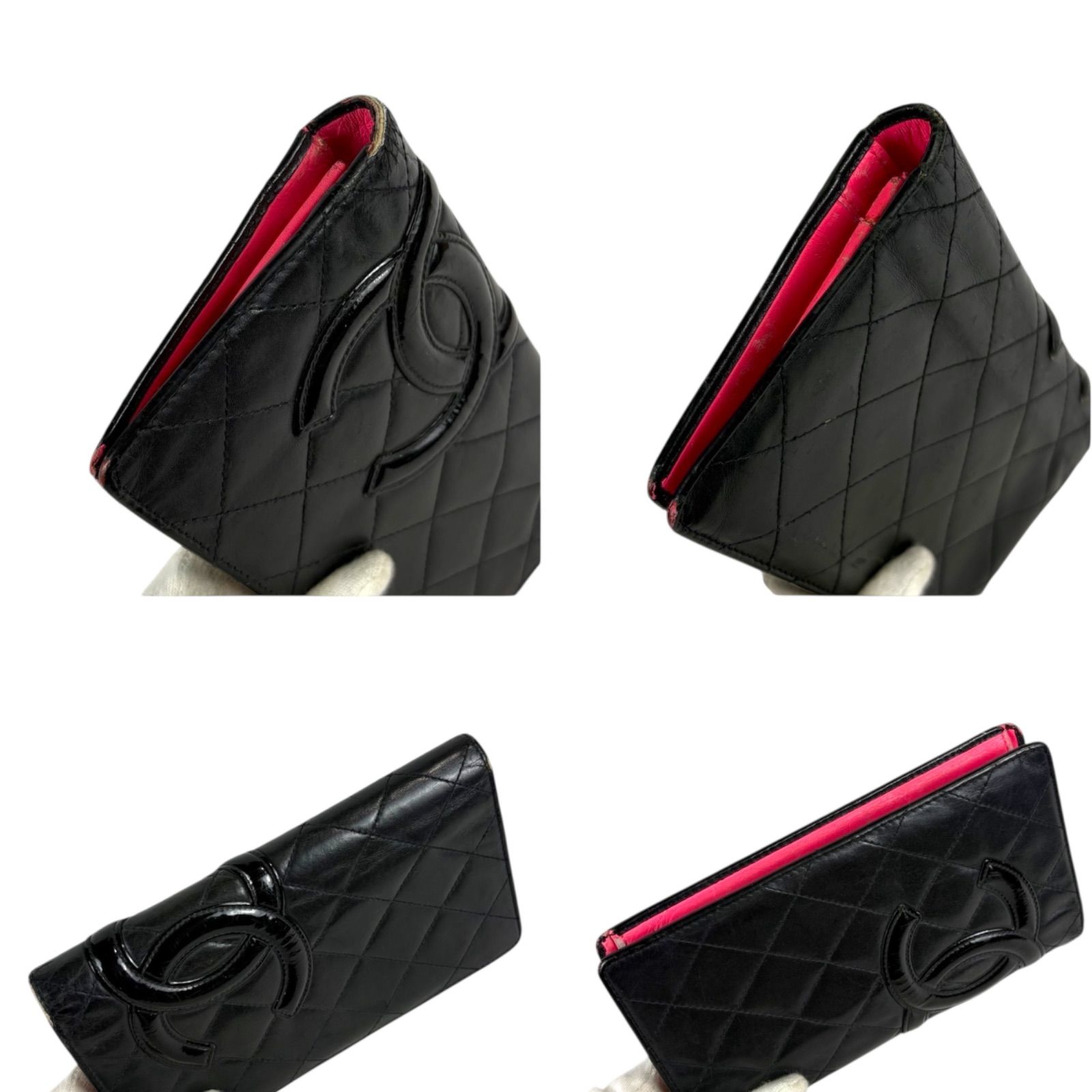 シャネル CHANEL カンボンライン ロングウォレット 二つ折り 長財布