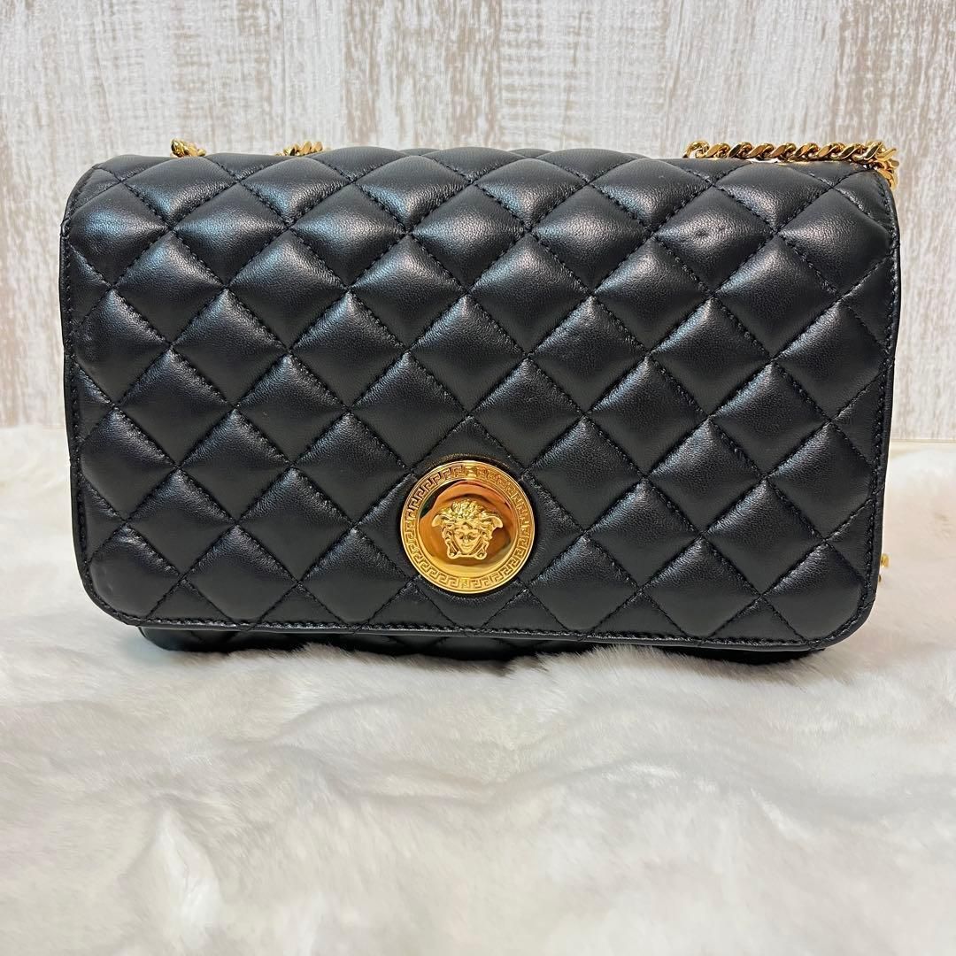 美品 VERSACE ヴェルサーチ メドゥーサ キルティング 2way チェーン