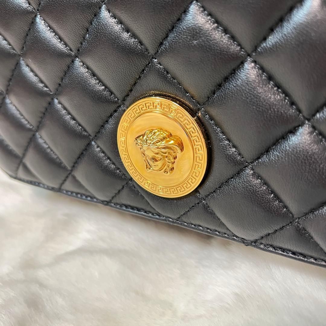 美品 VERSACE ヴェルサーチ メドゥーサ キルティング 2way チェーン