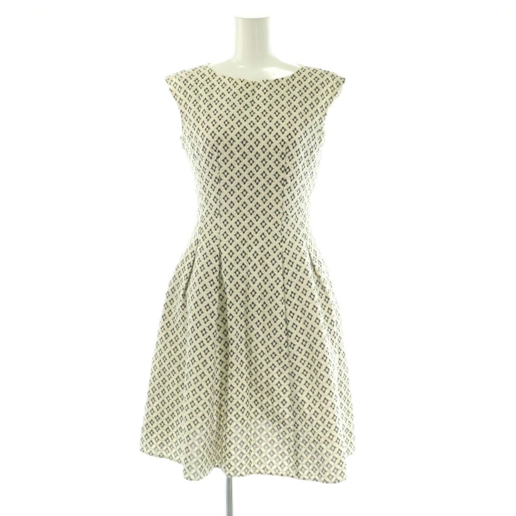 アナイ ANAYI ワンピース 膝丈 ノースリーブ 総柄 36 白 黒 /DO - メルカリ