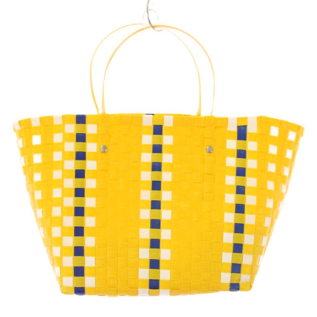 MARNI カゴバッグ イエロー ショッピングバッグ 黄色 編み込み MARNI