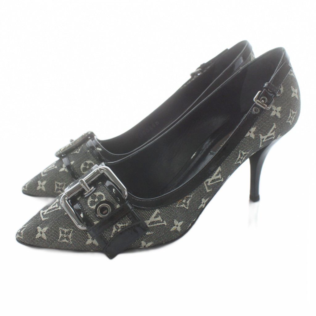 ルイヴィトン LOUIS VUITTON MIMOSA PUMP モノグラム パンプス ポイン