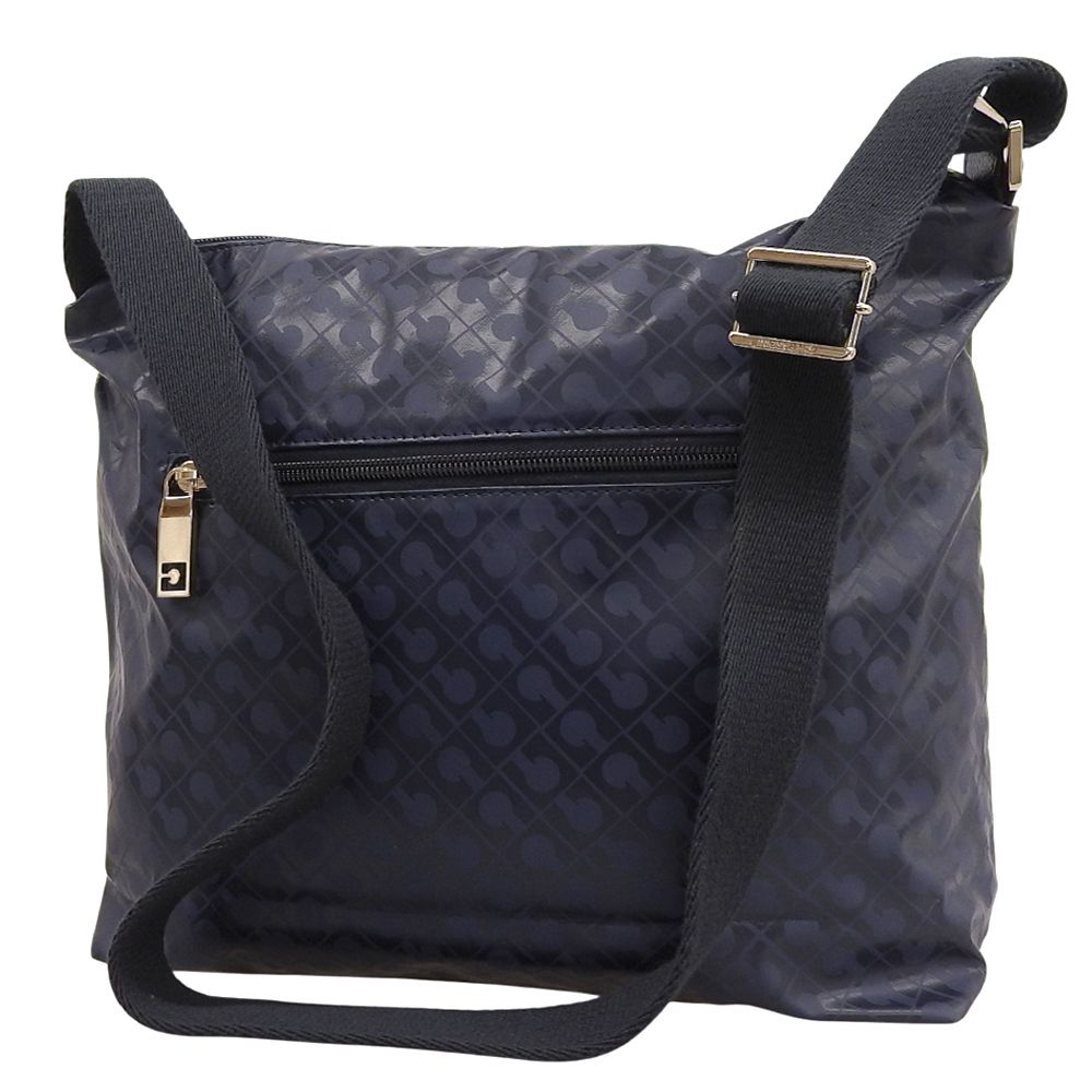 【美品】ゲラルディーニ　ショルダーバッグ　ソフティ　Wポケット　肩掛け　黒 超美品 ゲラルディーニ GHERARDINI ソフティ ダブルポケット 斜め掛け