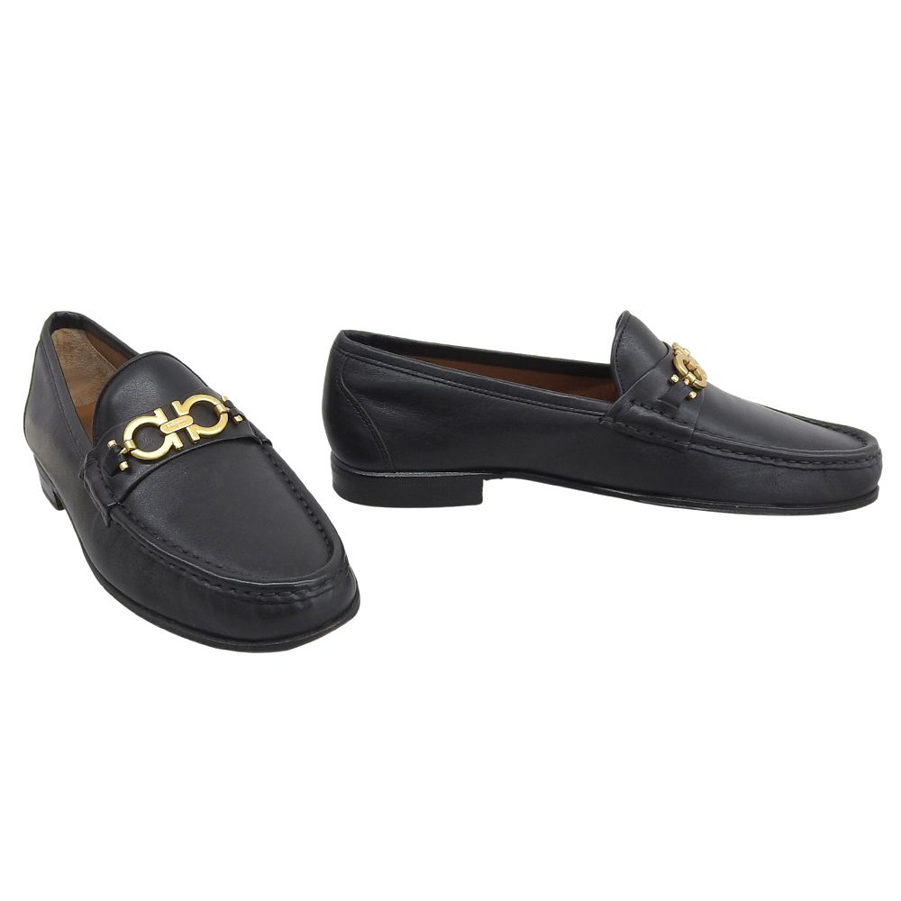 超美品 フェラガモ Salvatore Ferragamo ガンチーニ金具 モカシン