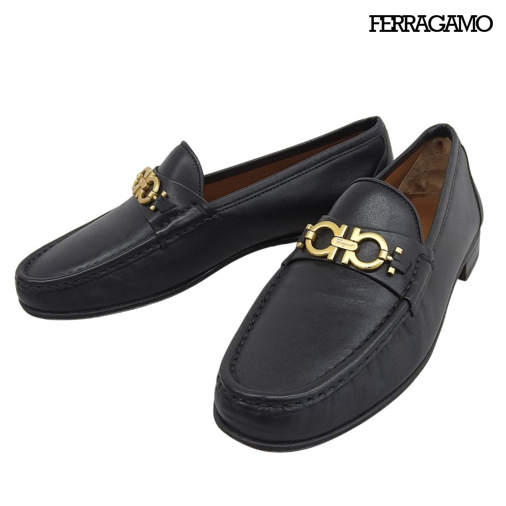超美品 フェラガモ Salvatore Ferragamo ガンチーニ金具 モカシン