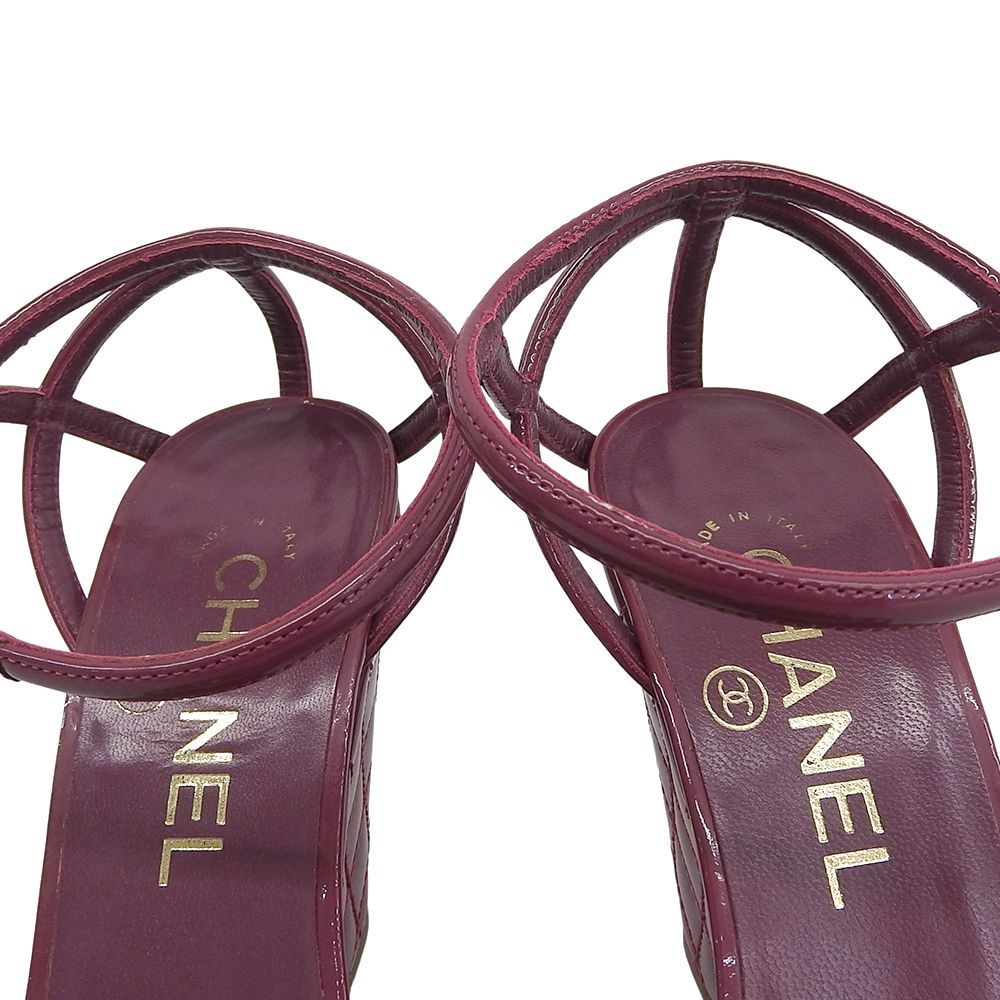 シャネル CHANEL 00's ヴィンテージ vintage パテントレザー ウェッジ