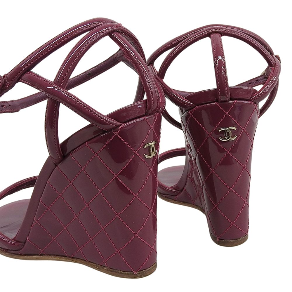 シャネル CHANEL 00's ヴィンテージ vintage パテントレザー ウェッジ