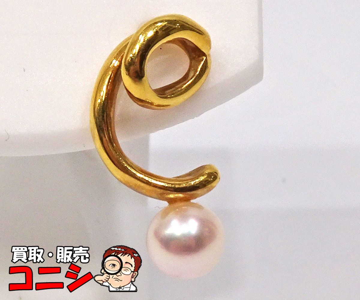 質コニシ】【MIKIMOTO/ミキモト】ピンブローチ K18 ゴールド パール