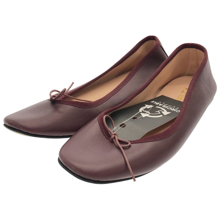 SPELTA レザー　バレーシューズ　38 SPELTA（スペルタ） ⑤ レザーバレエシューズ レディース ボルドー 38