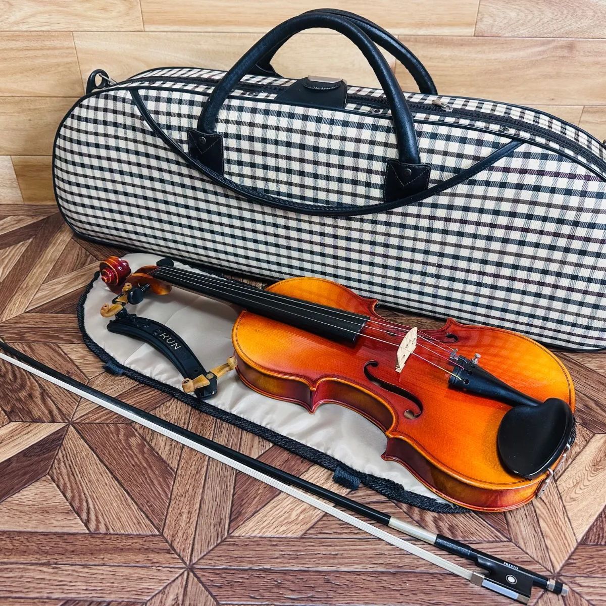 SUZUKI ヴァイオリン バイオリン NO.280 4/4 Anno1987 弓PRESTO 肩当て