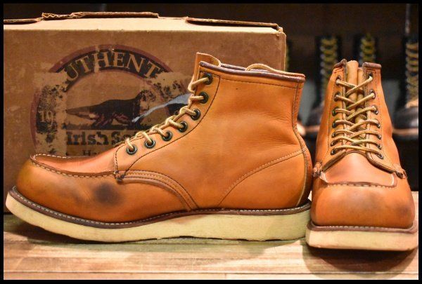 9.5D 箱付 良品 犬刻印 97年】レッドウィング 875 アイリッシュ