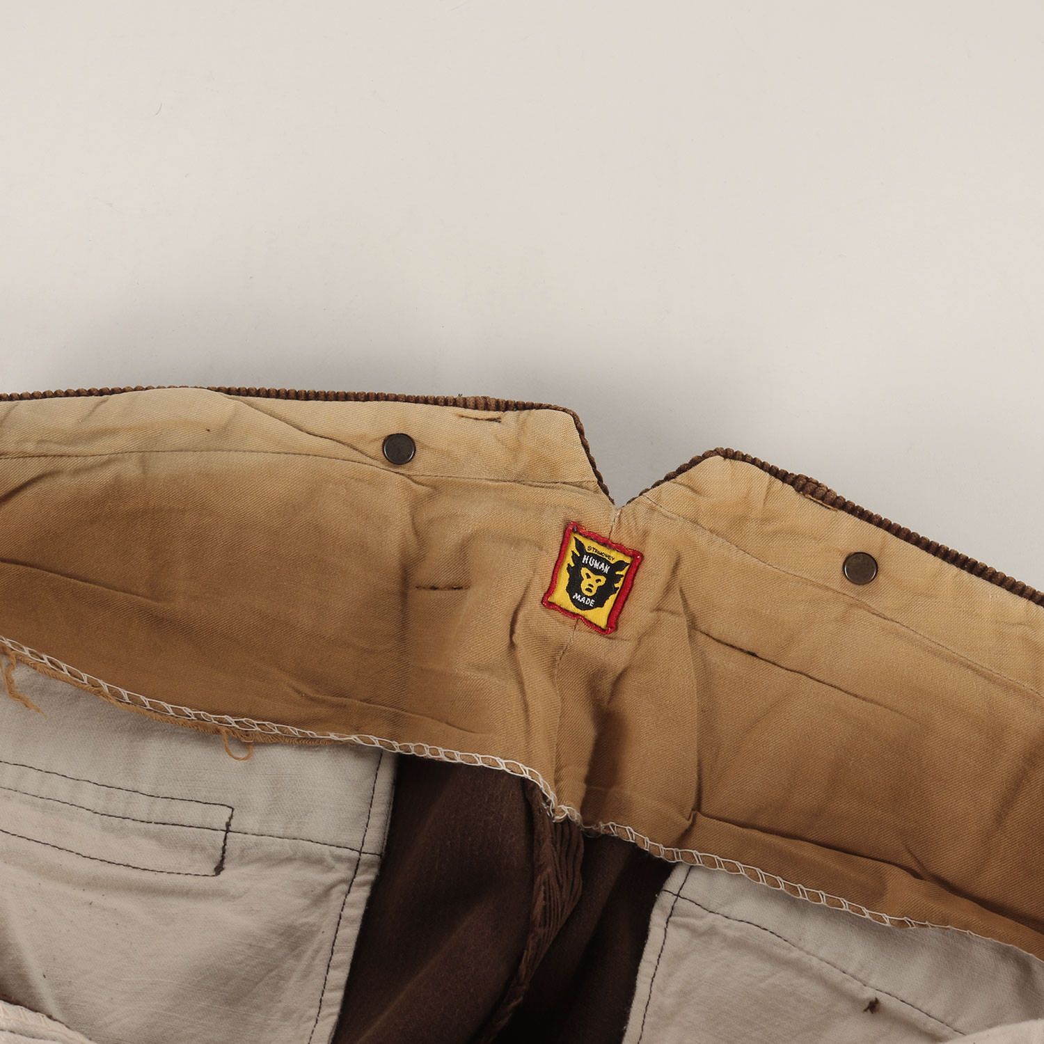 HUMAN MADE ヒューマンメイド パンツ ブラウン サイズ:L | バックル