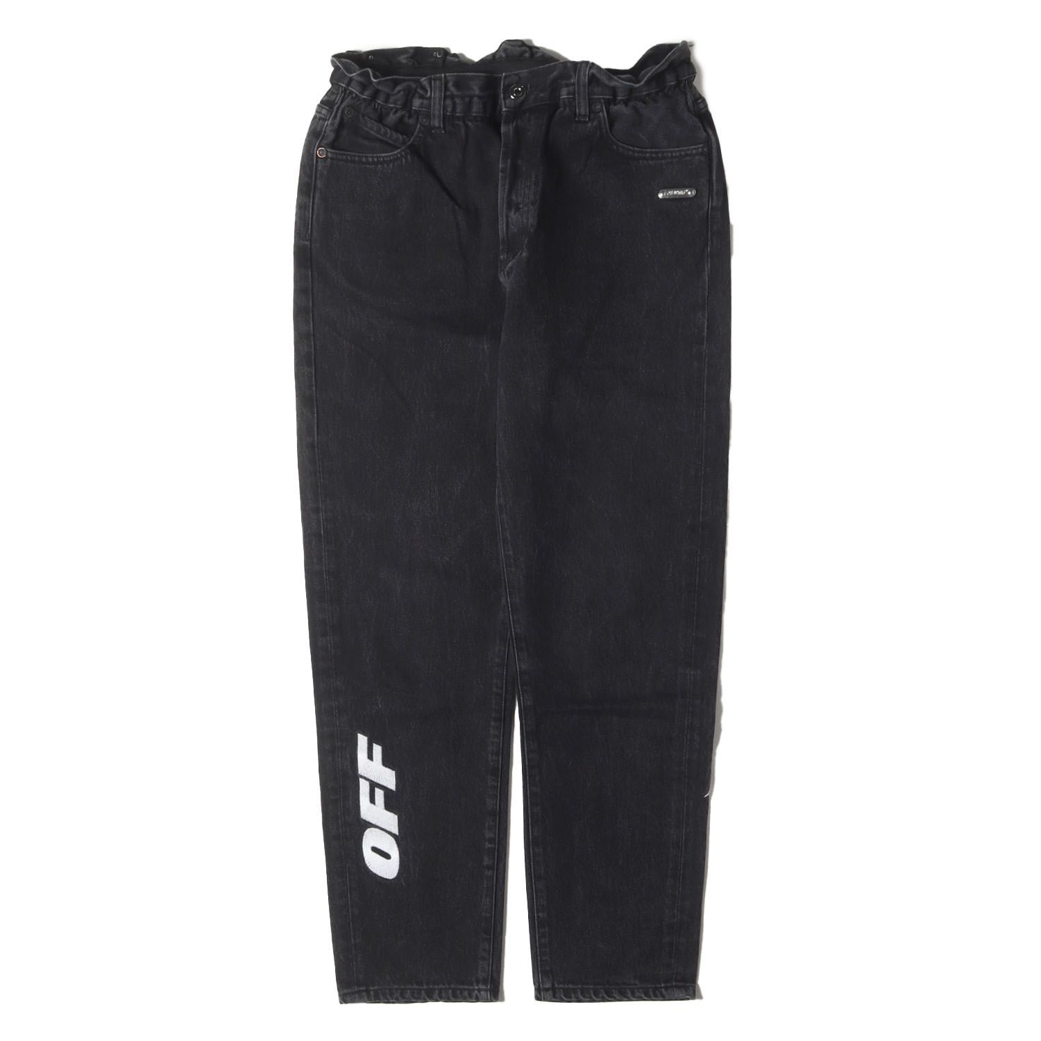 OFF-WHITE オフホワイト パンツ ブラック 黒 サイズ:32 | ウォッシュ