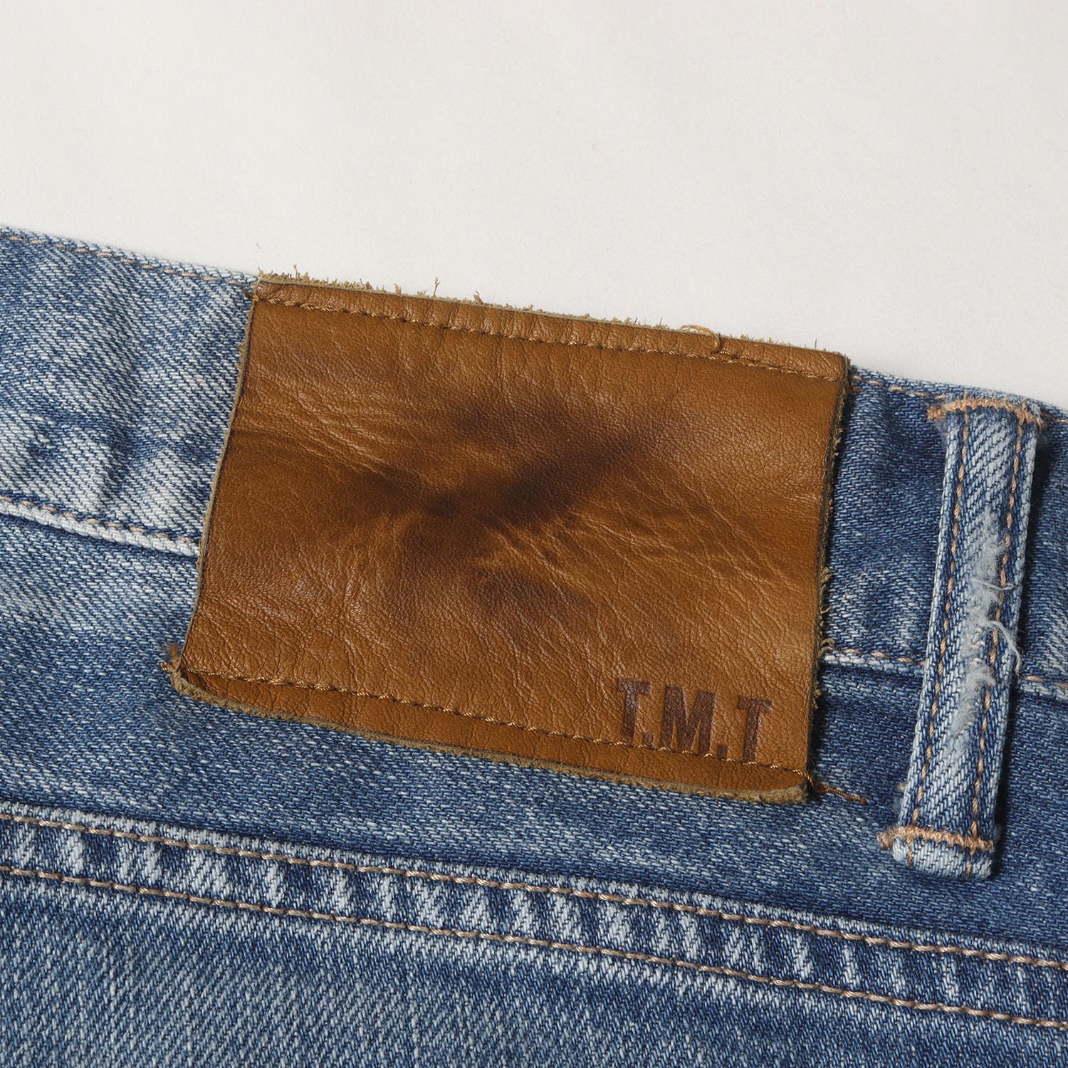 メンズ TMT ダメージ加工 ストレッチ デニムパンツ