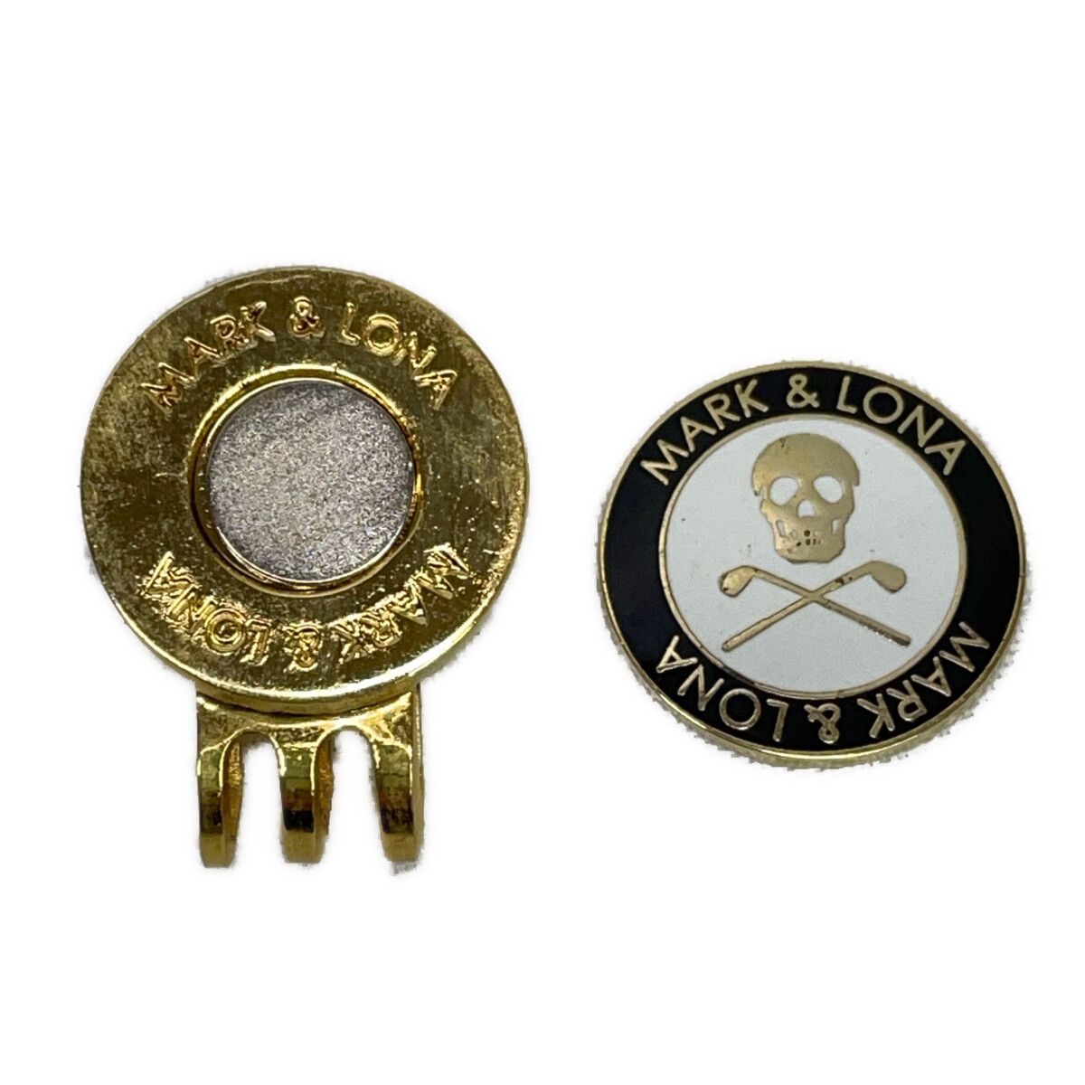 中古 マークアンドロナ MARK&LONA マーカー ブラック×ホワイト スカル