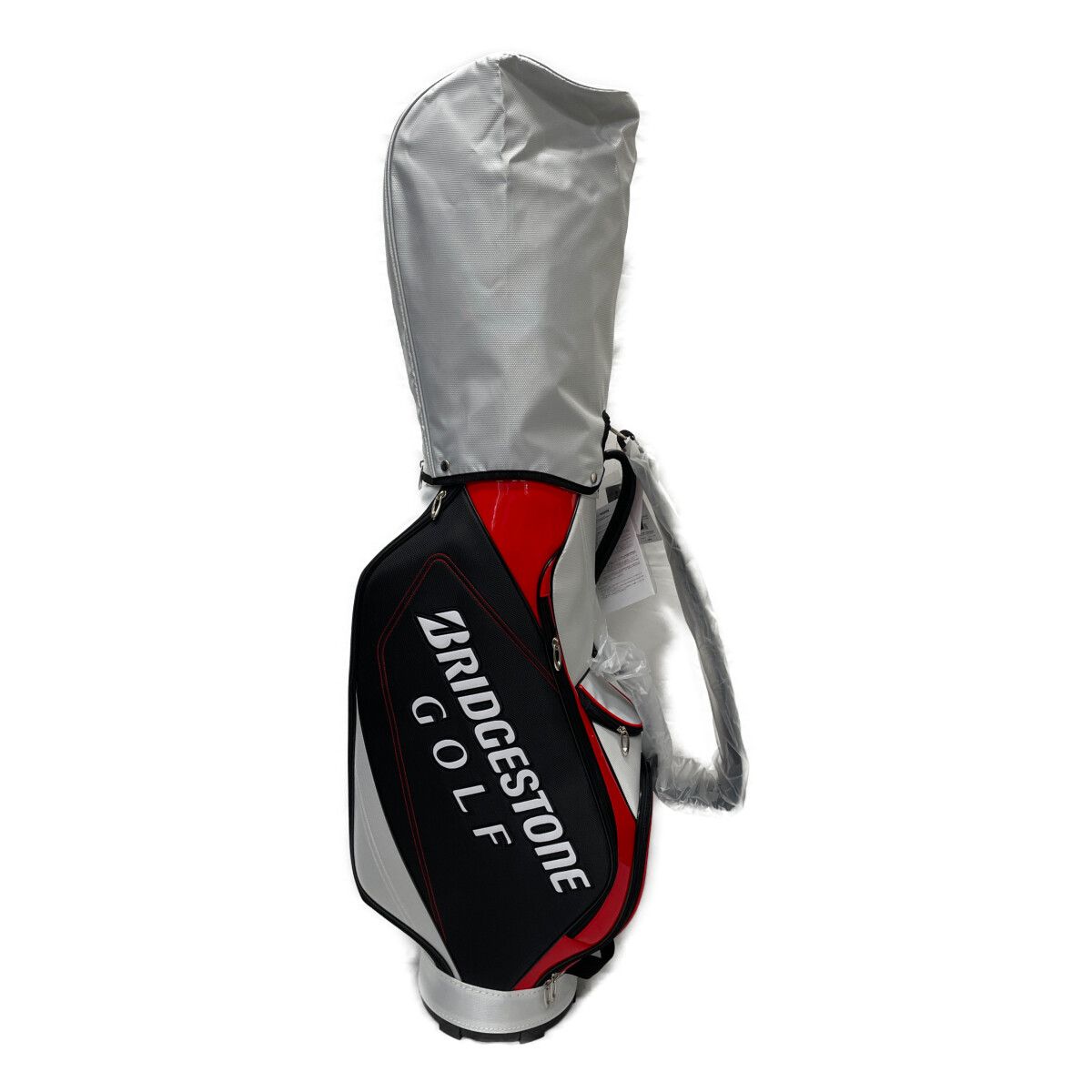 未使用品 ブリヂストンゴルフ BRIDGESTONE GOLF キャディバッグ 白×黒 