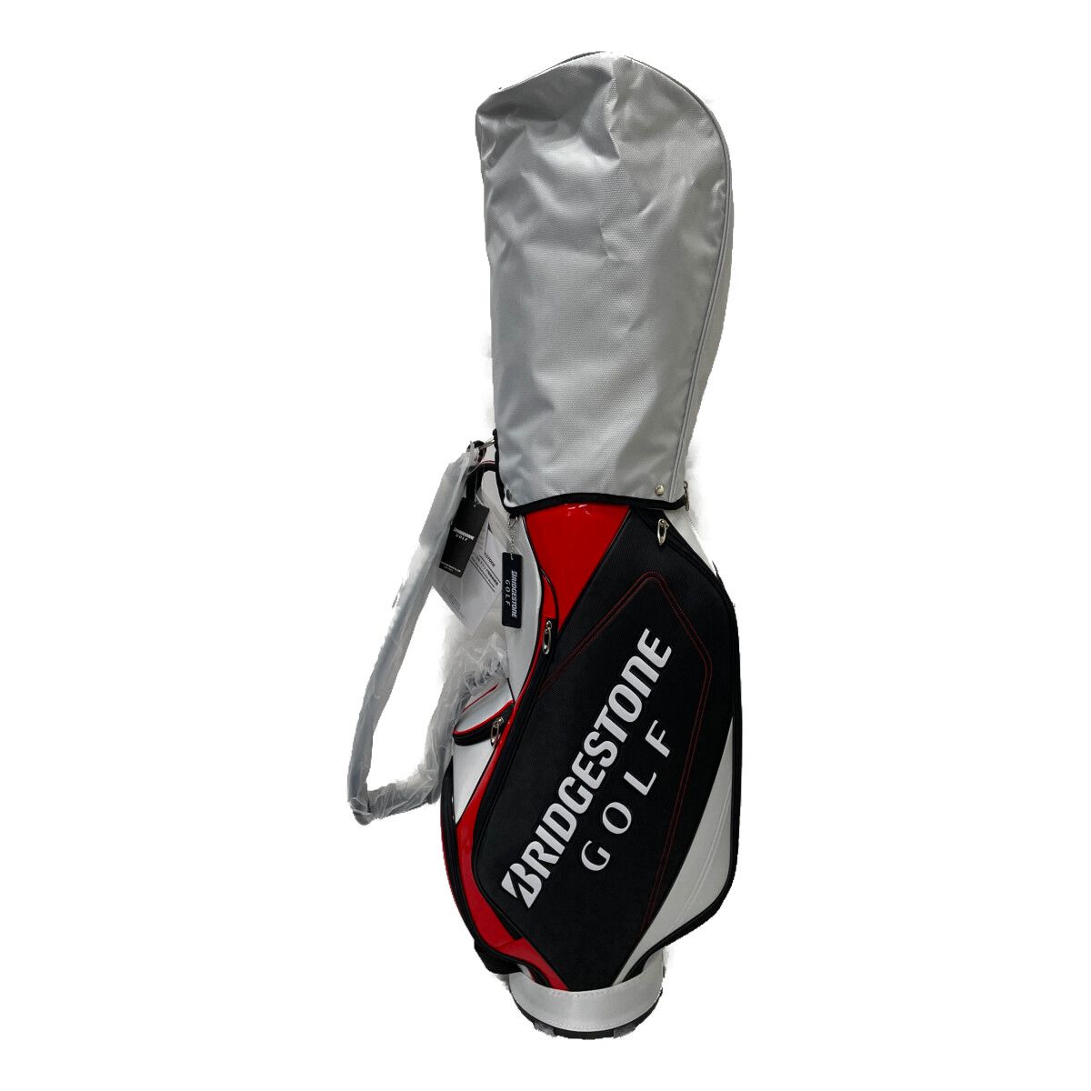 未使用品 ブリヂストンゴルフ BRIDGESTONE GOLF キャディバッグ 白×黒 