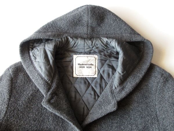 高級 Mademoiselle NON NON マドモアゼルノンノン ロゴ刺繍 中綿