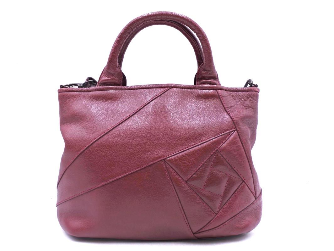 IBIZA イビザ レザー 2WAY ショルダー バッグ えんじ □□ レディース