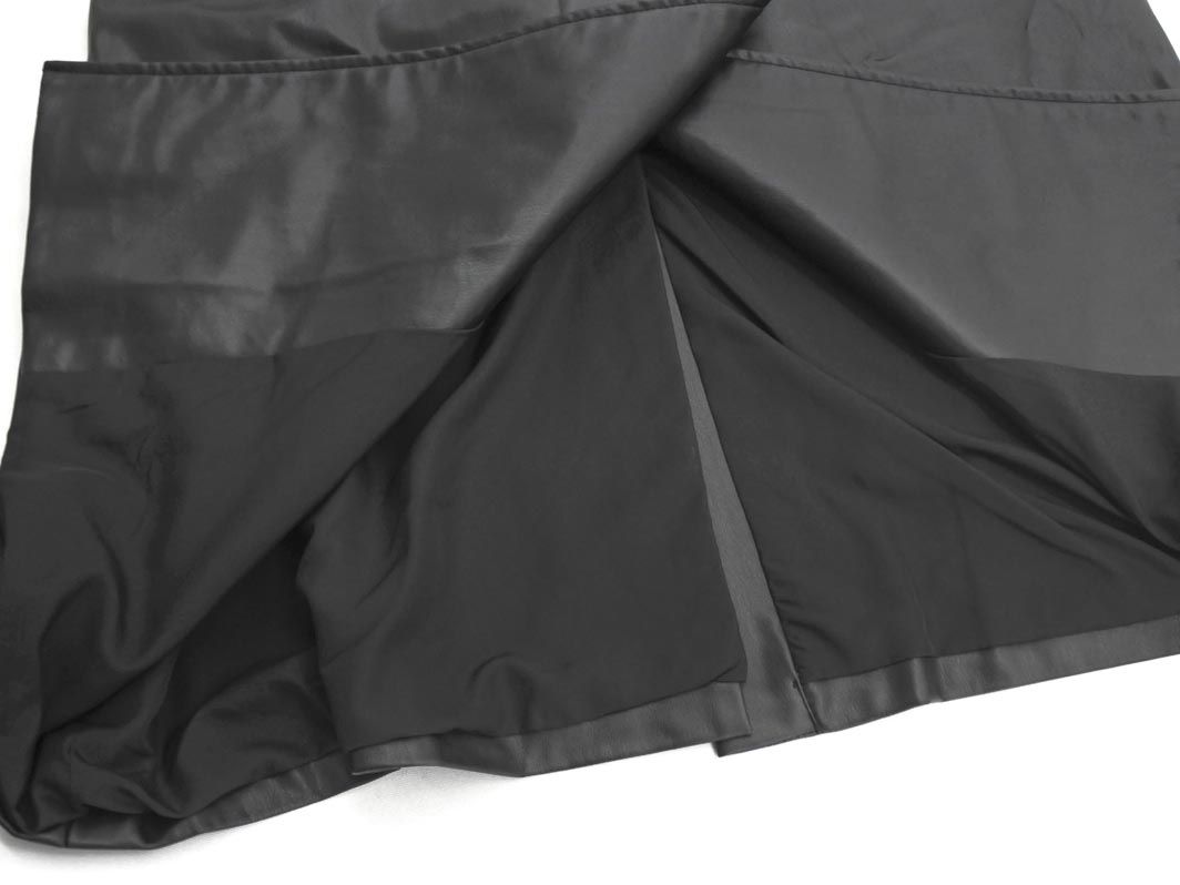 新品 ZARA ザラ フェイクレザー トレンチ コート sizeXS/黒