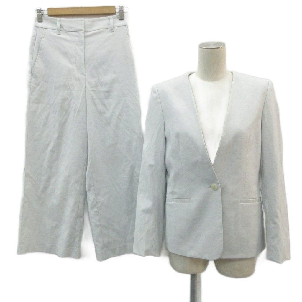 プラステ PLST セットアップ 上下 M ライトグレー ノーカラー
