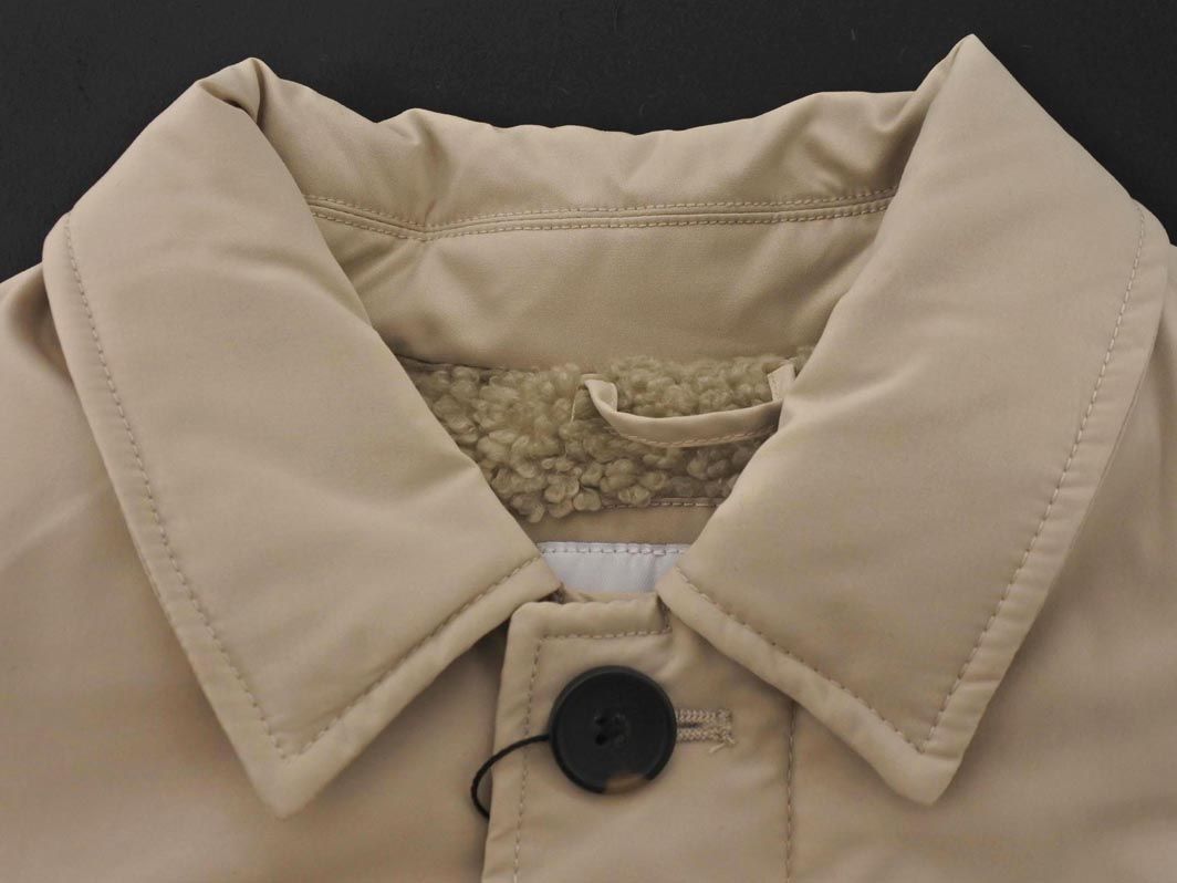 新品 ZARA ザラ 裏ボア ステンカラー コート sizeM/ライトベージュ