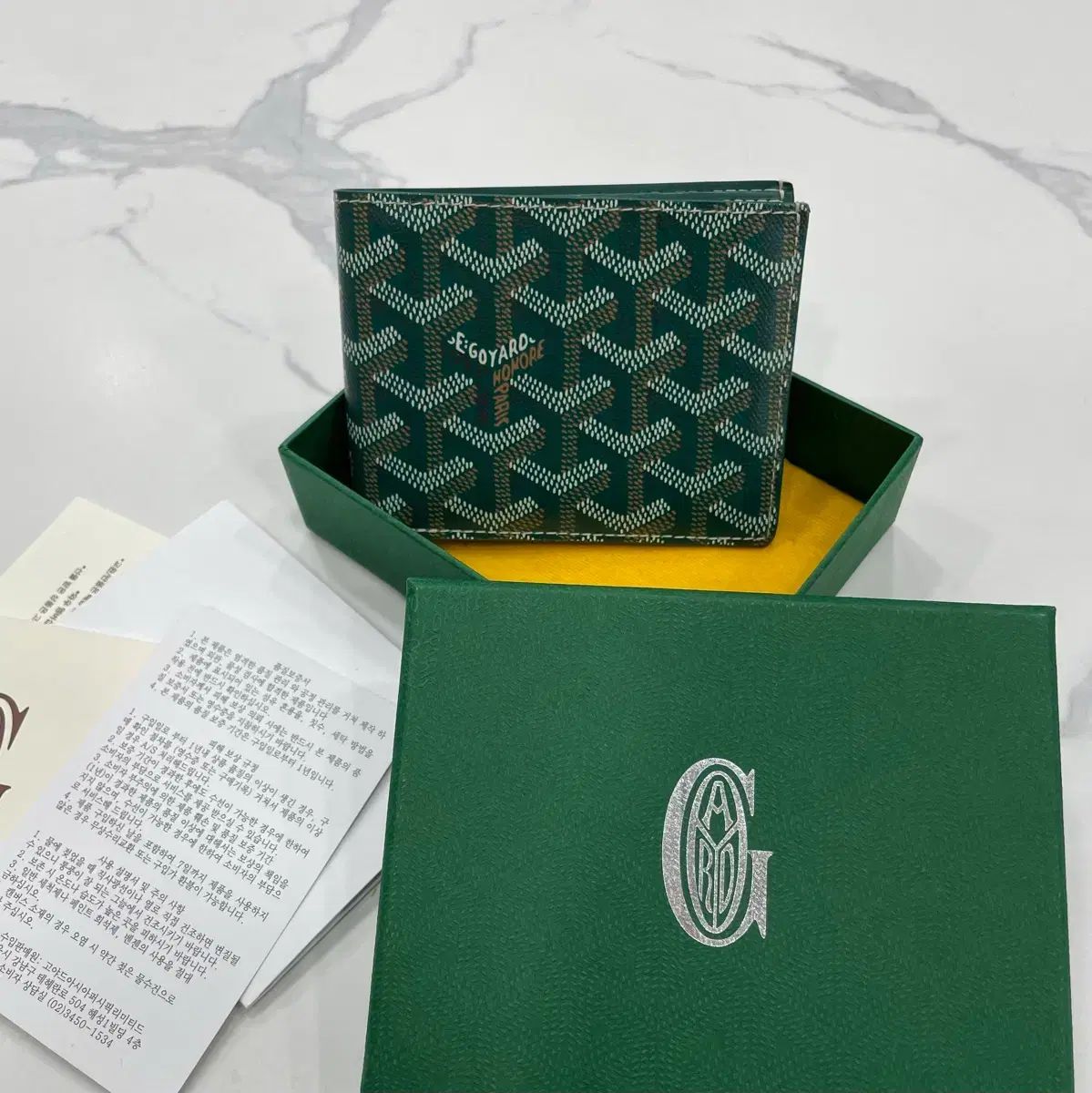 新品級 ゴヤール BIG TOILE 二つ折り財布 スペシャル COLOR グリーン