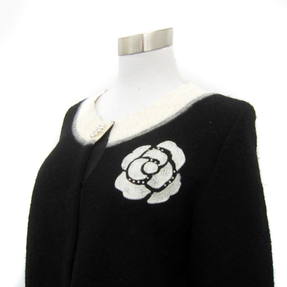 エムズグレイシー M'S GRACY ニットワンピース ひざ丈 長袖 ラウンド