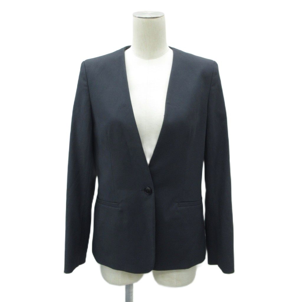 プラステ PLST セットアップ 上下 M 紺 ネイビー ノーカラー