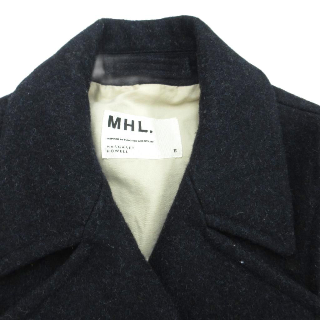 マーガレットハウエル MHL. Pコート ピーコート 麻 リネン 2 紺