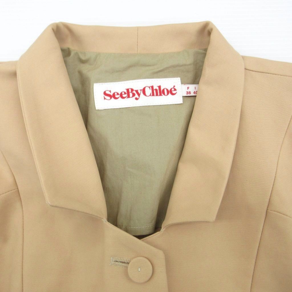 See By Chloe ポルトガル製 ダッフルコート ベージュ シーバイクロエ シーバイクロエ SEE BY CHLOE ステンカラーコート スプリングコート 40