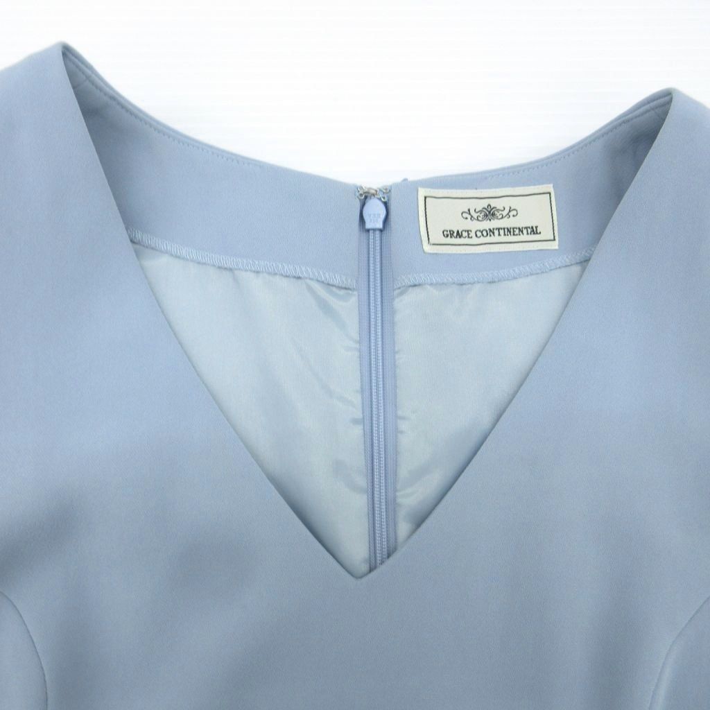 グレースコンチネンタル GRACE CONTINENTAL ワンピース ひざ丈 36 水色