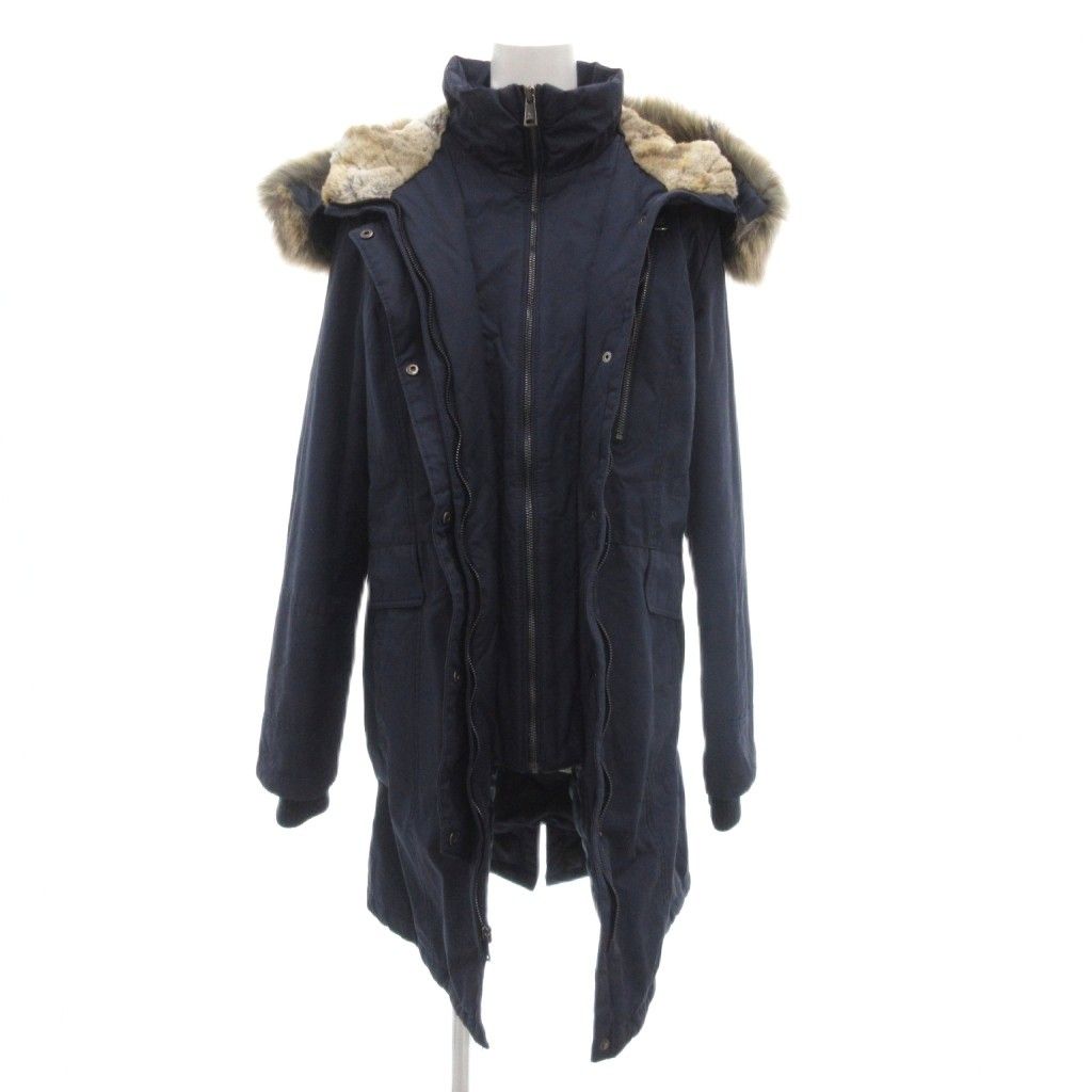 1 MADISON EXPEDITION 中綿 モッズコート フェイクファー付き M 紺