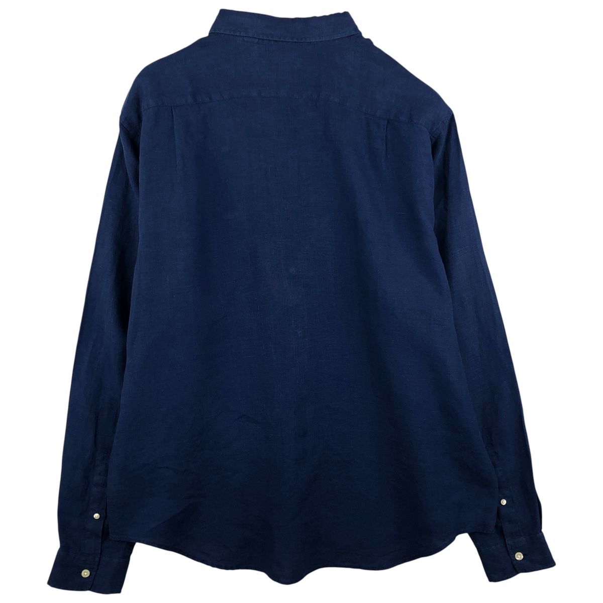 古着 ラコステ LACOSTE REGULAR FIT 長袖 リネン ボタンダウンシャツ メンズXXL相当/eaa459398