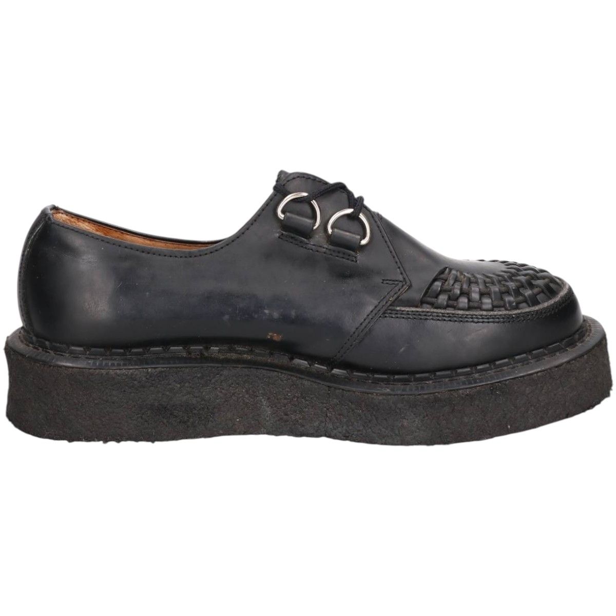 古着 ゲッタグリップ Getta Grip 編み込み レザーシューズ 7 メンズ