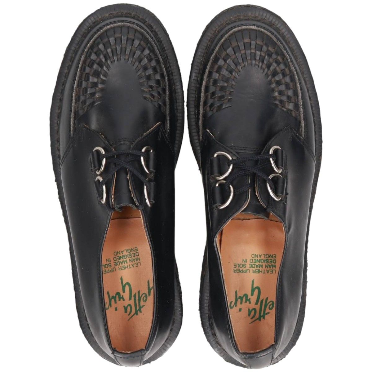 古着 ゲッタグリップ Getta Grip 編み込み レザーシューズ 7 メンズ