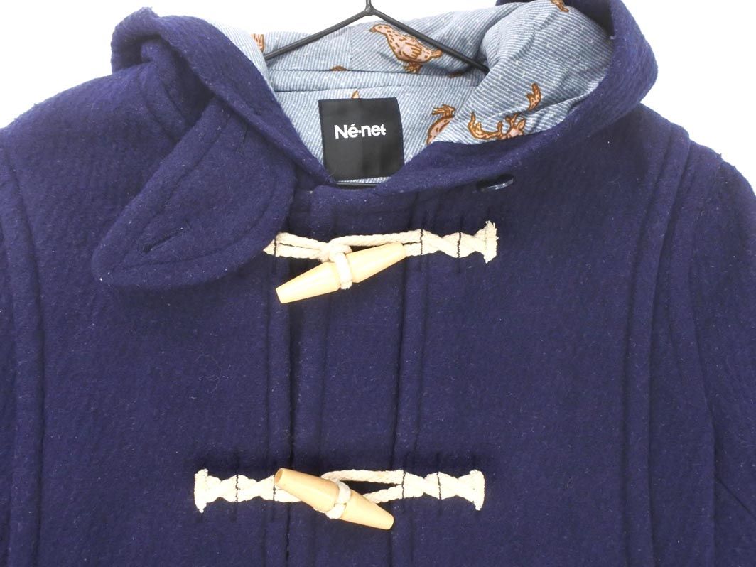 G5710*Ne-net ネネット☆ウール☆ダッフルコート☆紺ネイビー☆3 Ne-net ネネット ウール混 ダッフル コート 青 ◇□ レディース - メルカリ