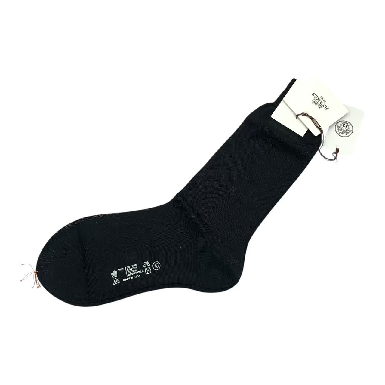 未使用品 HERMES エルメス メンズ ソックス 靴下 コットン サイズ10