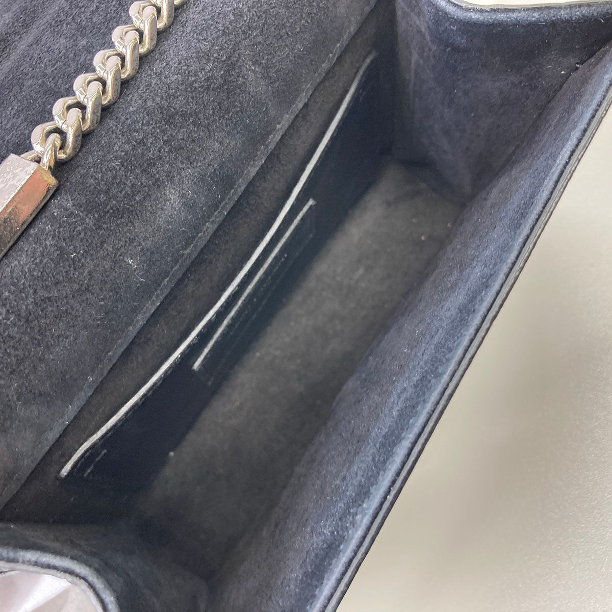 YVES SAINT LAURENT イヴ・サンローラン ケイト クロコ型押し チェーン 