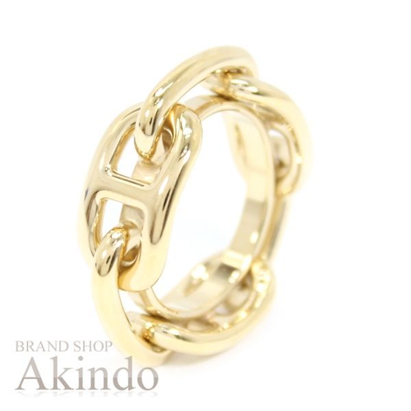 新品】エルメス スカーフリング シェーヌダンクル シャンパンゴールド