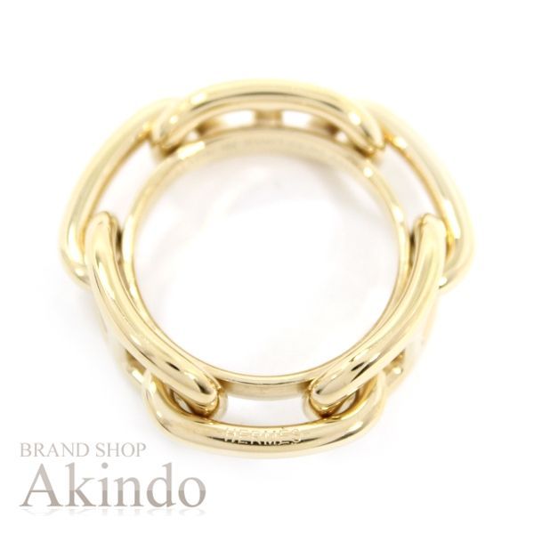 新品】エルメス スカーフリング シェーヌダンクル シャンパンゴールド