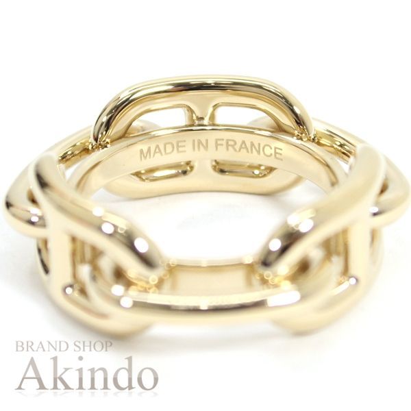 新品】エルメス スカーフリング シェーヌダンクル シャンパンゴールド