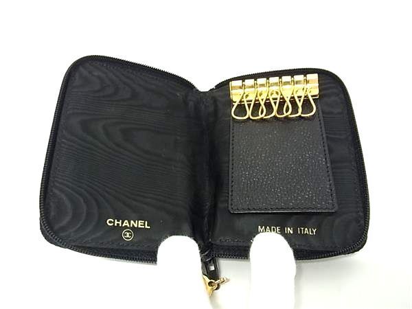 CHANEL シャネル キーケース ココマーク ブラック キャビアスキン ユニ