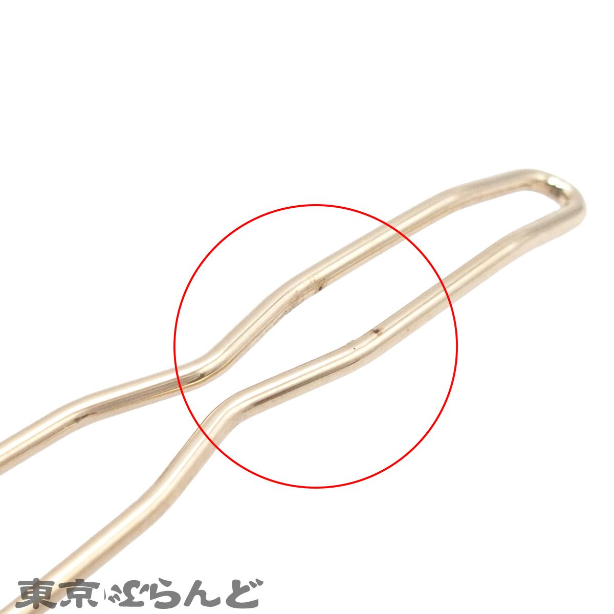シャネル CHANEL ヘアクリップ AB3095 ゴールドxブラック メタル